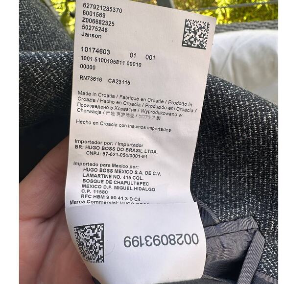 Hugo Boss REDA Italy Men's 42R Super 110 Wool Single-Breasted Two Button Blazer - Picture 10 of 15